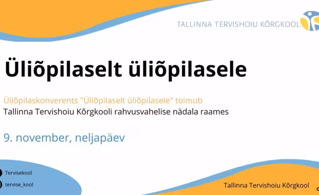 PANE END VALMIS | Üliõpilaskonverents 9. novembril kõrgkooli aulas