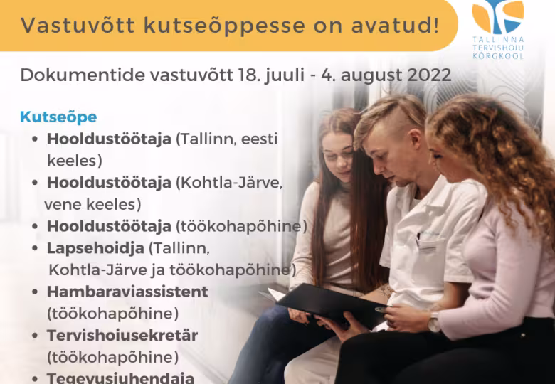 Dokumentide vastuvõtt kutseõppesse on alanud!
